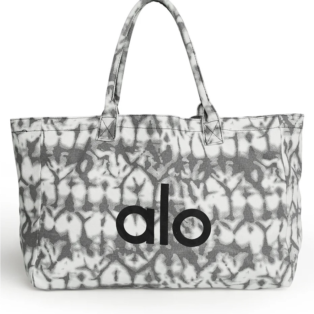 ALO Yoga Gray Tie-Dye Tote Bag